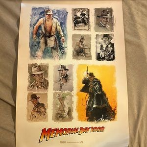 Indiana Jones RETRO movie poster ‘Memorial Day Teaser) RARE 13 x 20
